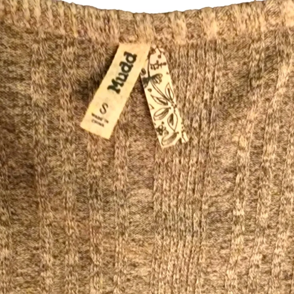 🎁MUDD Square Neck Gray Knit Long Sleeve Sweater-Size S - Picture 11 of 13